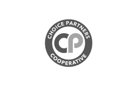 Choice Partners Cooperative circular logo featuring central "CP" letters and the organization name around the outer ring